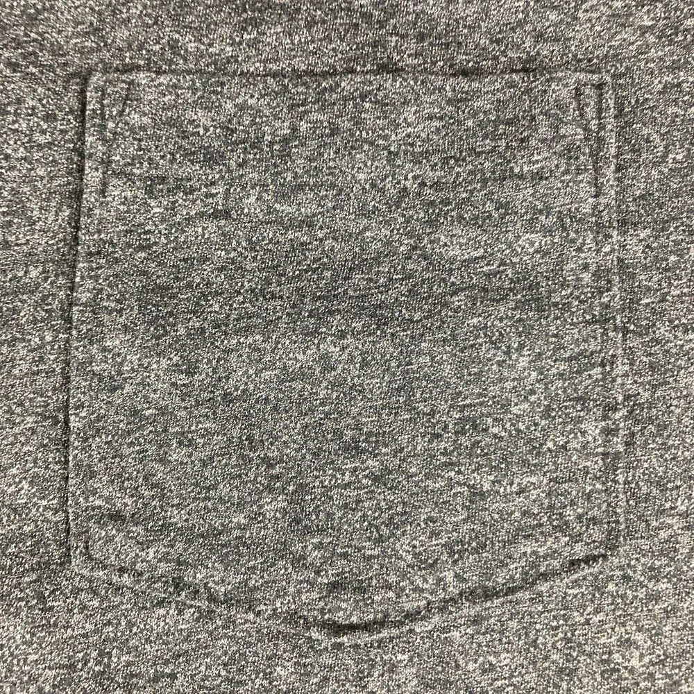 Banana Republic Mens Large Gray Heather Button Front Knit Shirt Pocket Casual L